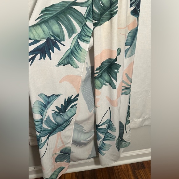 L’ATISTE by Amy Palm Print Maxi Dress Jumpsuit Size Small - Picture 6 of 16